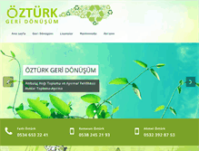 Tablet Screenshot of ozturkgeridonusum.com